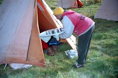 
Rajin Serving Us Morning Bed Tea At Our Tent In Kharta Tibet
